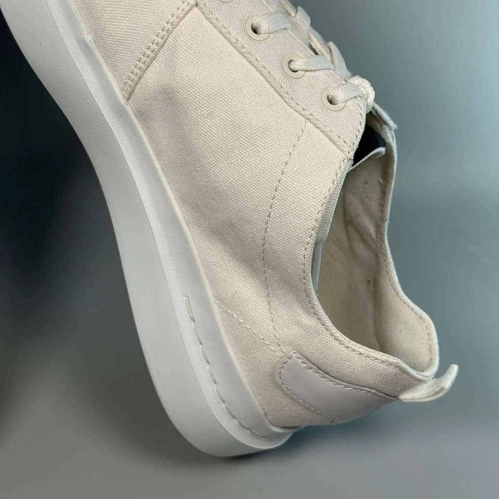 Cole Haan GrandPro Rally Mens 11.5 11 1/2 Canvas Court Dress Sneaker White Lace